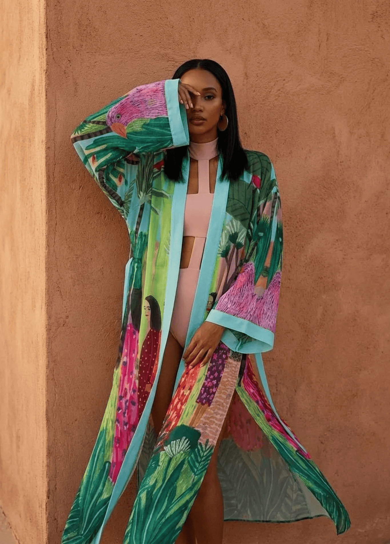 Kimono long femme tropical – Janguru