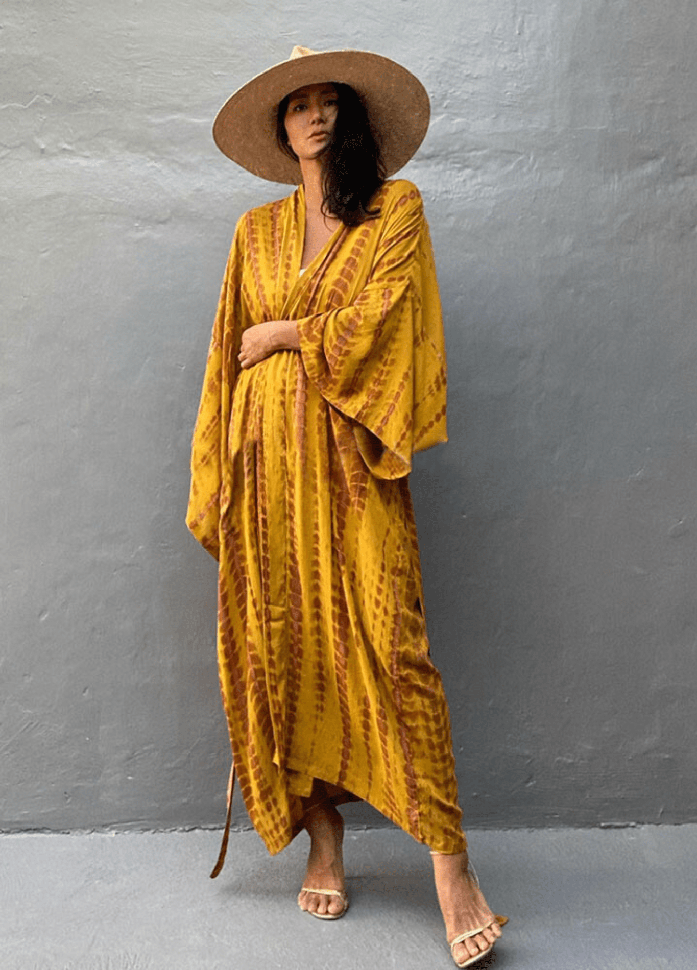 Kimono long femme viscose motif vague – Tie Dye