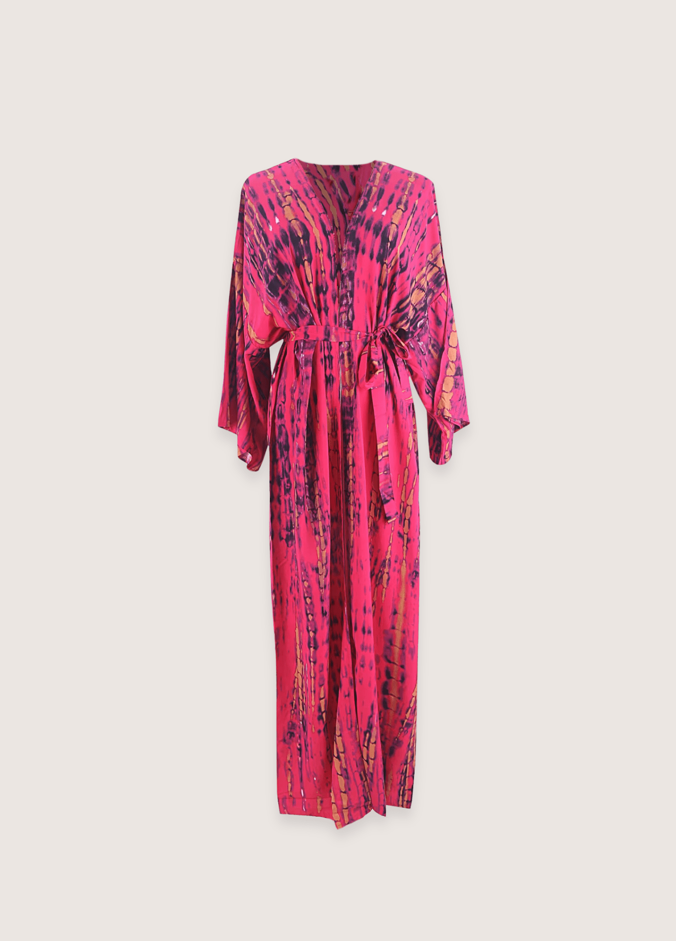 Kimono long femme viscose motif vague – Tie Dye