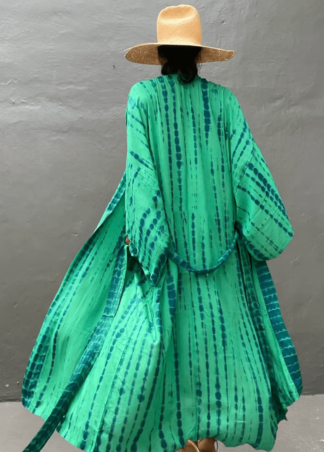 Kimono long femme viscose motif vague – Tie Dye