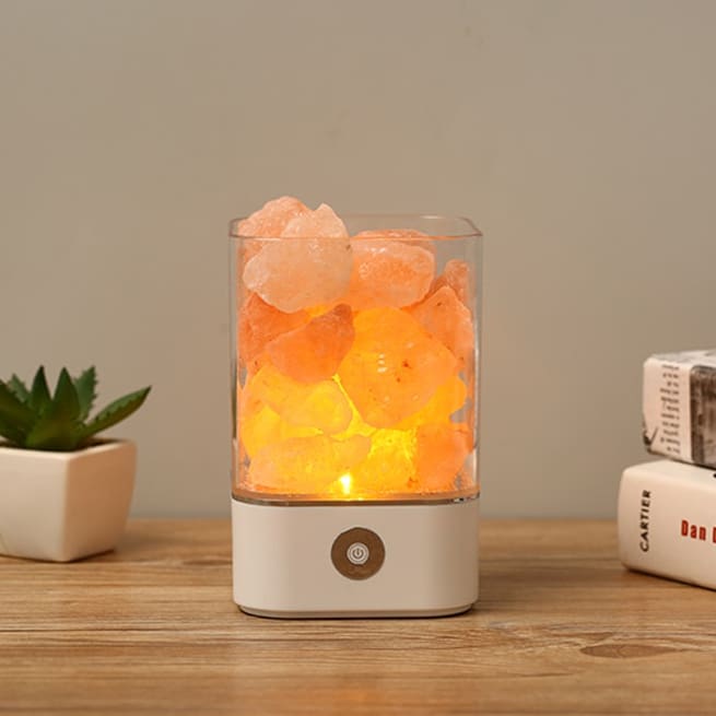 ATELIER-TIBET Lampe de Sel de l’Himalaya – Lumière douce & ambiance apaisante