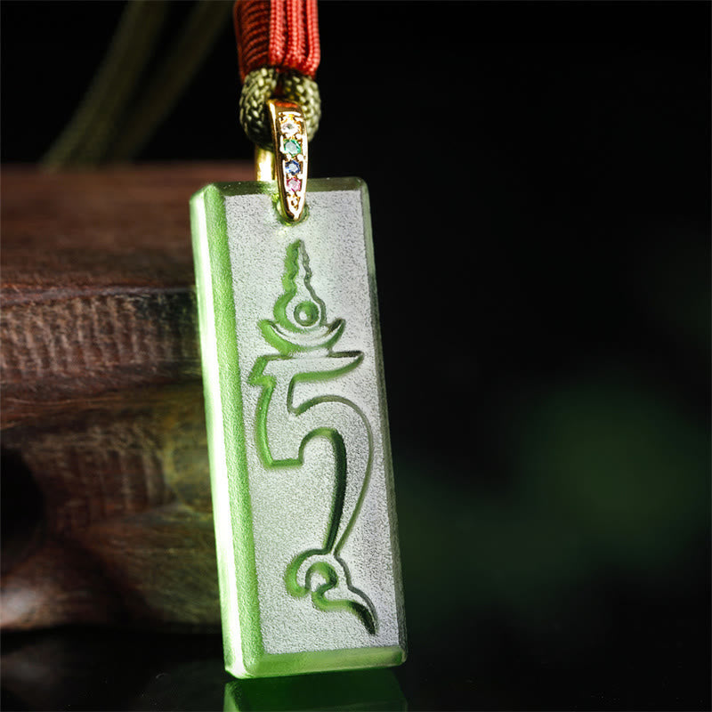 ATELIER-TIBET Collier Cristal Liuli Tara Verte ou Bouddha Médecine
