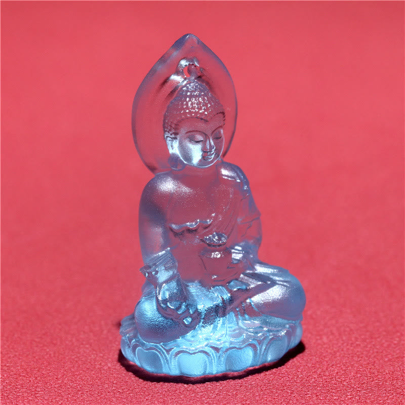 ATELIER-TIBET Collier Bouddha en Cristal Liuli Artisanal