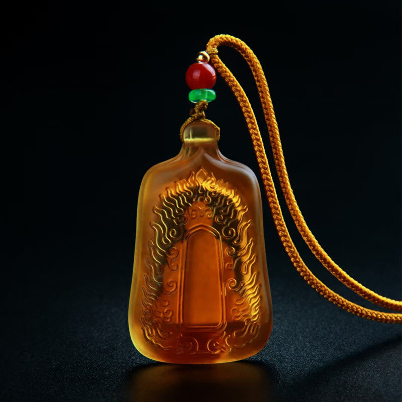 ATELIER-TIBET Collier Bouddha Médecine Cristal Liuli 48 mm
