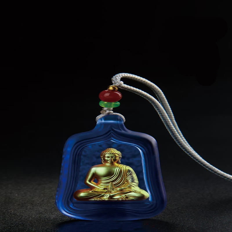 ATELIER-TIBET Collier Bouddha Médecine Cristal Liuli 48 mm
