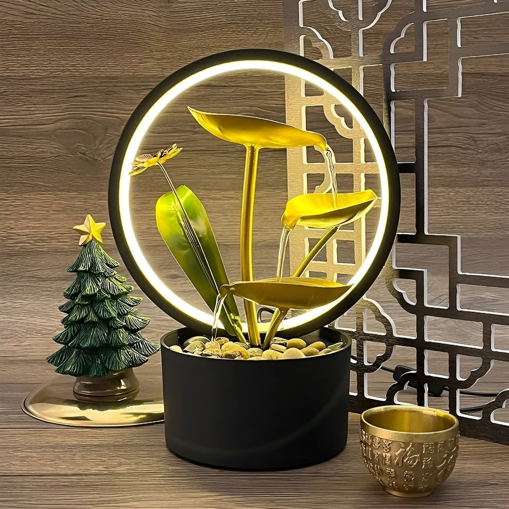 ATELIER-TIBET Lampe de Chevet  – Éclairage Doux & Fonction Eau Apaisante pour Chambre & Salon