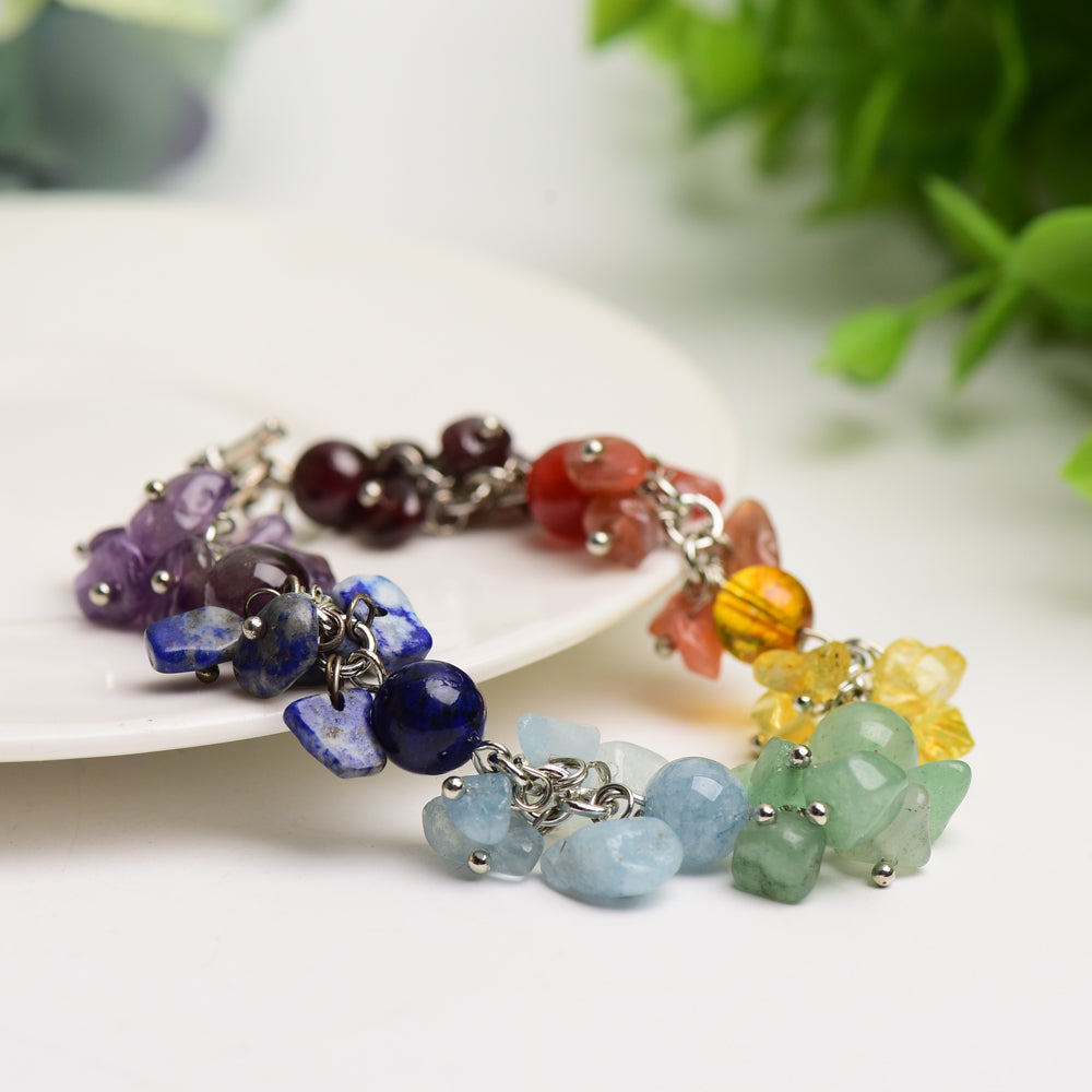 ATELIER-TIBET – Bracelet Chakra en Cristaux Naturels, Équilibre Énergétique