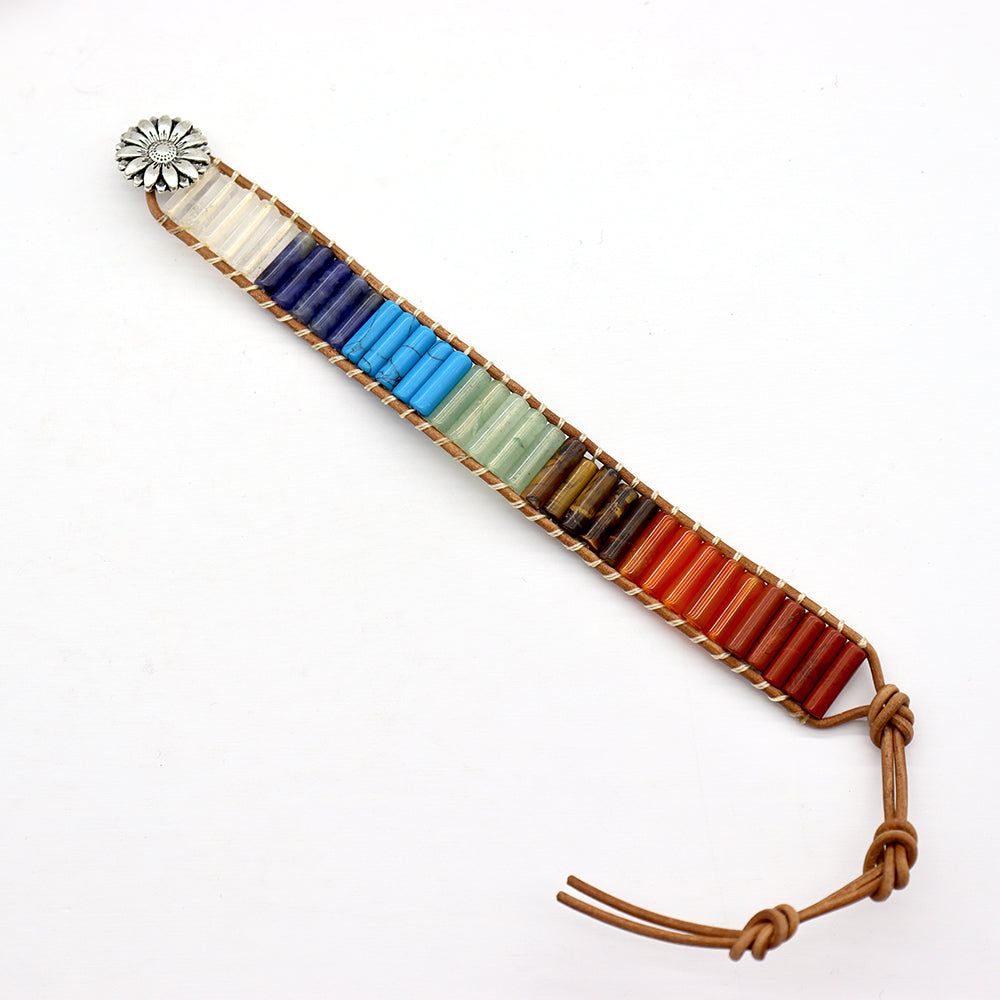 ATELIER-TIBET Bracelet 7 Chakras Ajustable 16-26cm