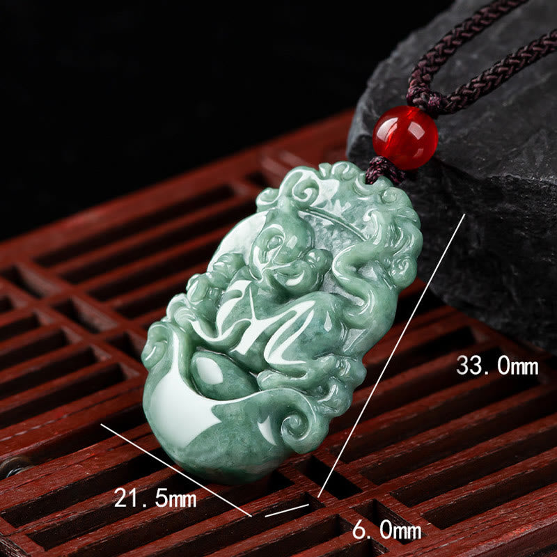 ATELIER-TIBET – Collier en Jade Naturel Zodiac Chinois (12 Signes)