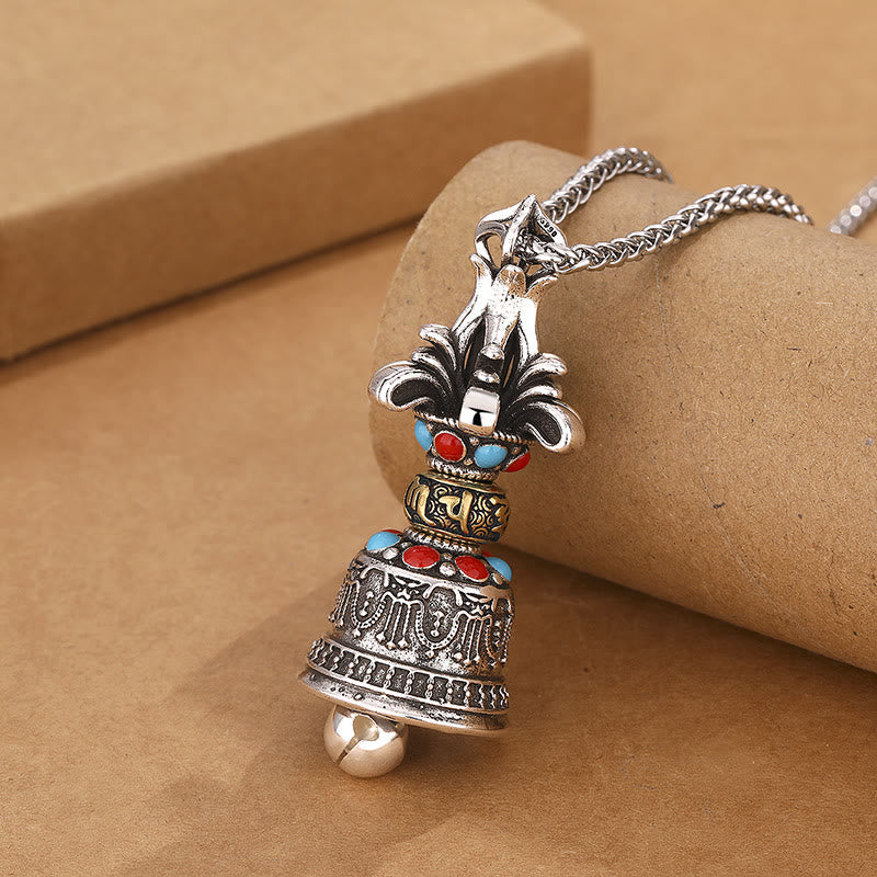 ATELIER-TIBET – Collier Vajra Tibétain Om Mani Padme Hum en Cuivre