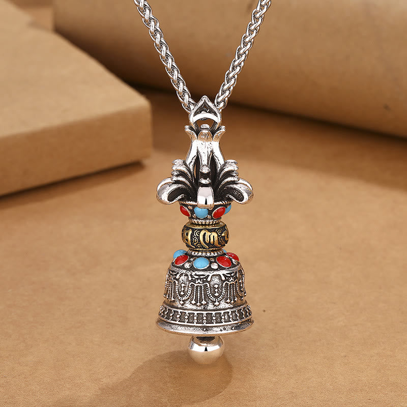 ATELIER-TIBET – Collier Vajra Tibétain Om Mani Padme Hum en Cuivre