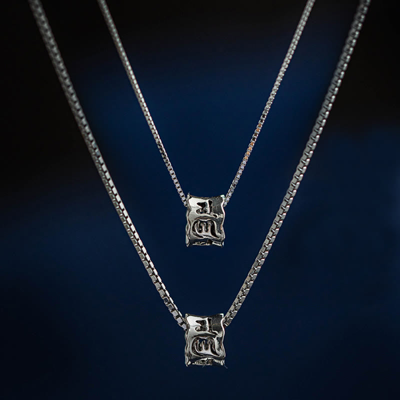 ATELIER-TIBET – Collier Om Mani Padme Hum en Argent Sterling 925