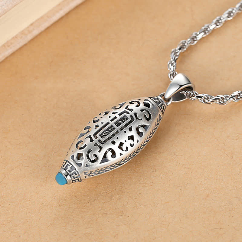 ATELIER-TIBET – Collier Rotatif Om Mani Padme Hum en Cuivre