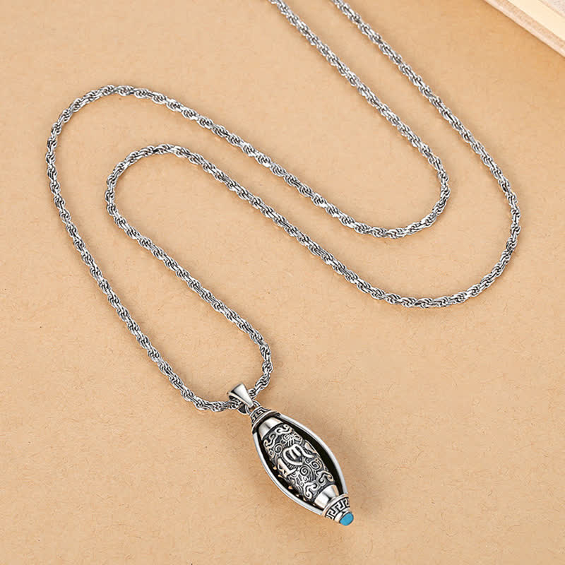 ATELIER-TIBET – Collier Rotatif Om Mani Padme Hum en Cuivre