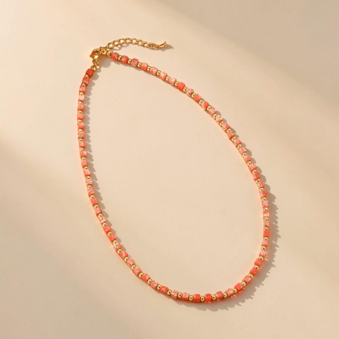 ATELIER-TIBET – Collier/Bracelet Jaspe Rouge/Vert – Éclat Bohème