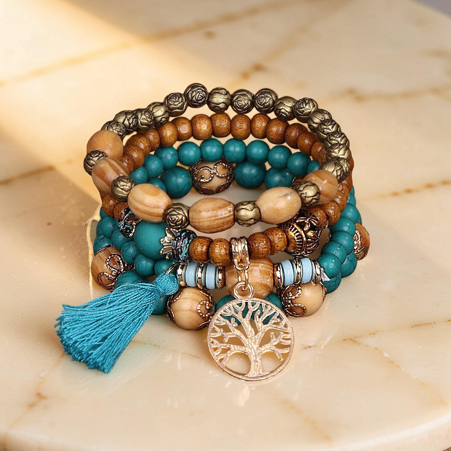 ATELIER-TIBET – Bracelet Arbre de Vie - Abondance, Bois