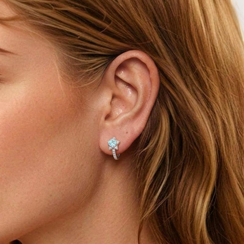 ATELIER-TIBET – Boucles d'Oreilles Topaze – Éclat Stellaire, Argent