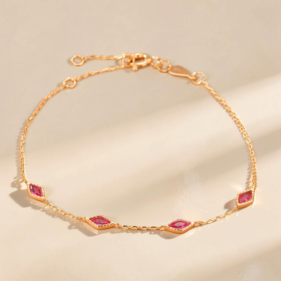 ATELIER-TIBET – Bracelet Cornaline – Grâce Intuitive, Argent Plaqué Or 14k
