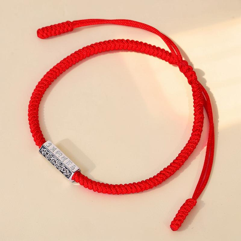 ATELIER-TIBET – Bracelet Six Mantras Fil Rouge – Harmonie et Créativité