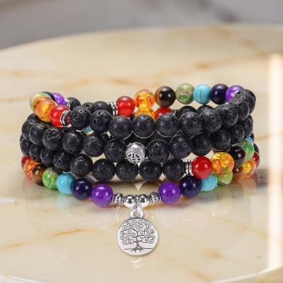 ATELIER-TIBET – Mâlâ 108 Perles – Zenitude, Pierre de Lave