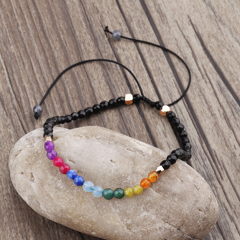 ATELIER-TIBET – Bracelet 7 Chakras – Alignement, Pierres Naturelles