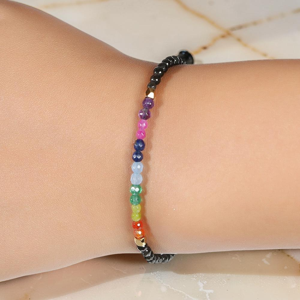 ATELIER-TIBET – Bracelet 7 Chakras – Alignement, Pierres Naturelles