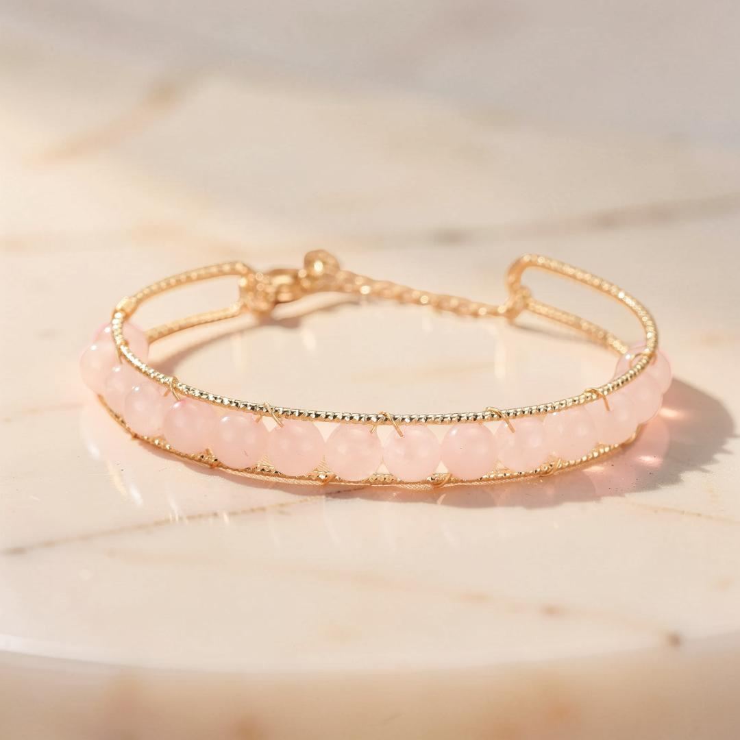 ATELIER-TIBET – Bracelet Quartz Rose, Améthyste ou Aigue-Marine – Beauté Énergétique