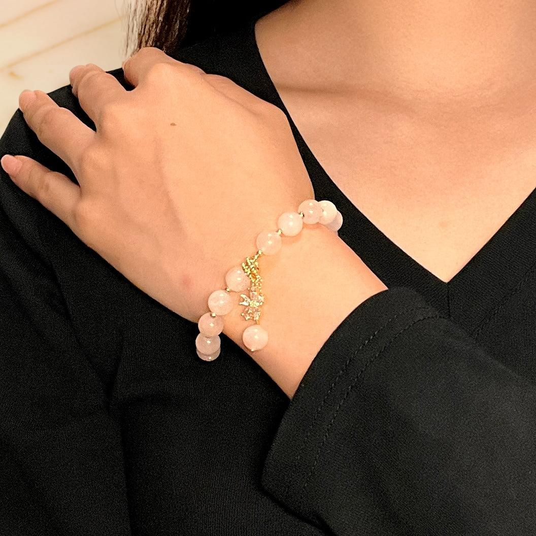 ATELIER-TIBET – Bracelet Quartz Rose – Fleur de Tendresse