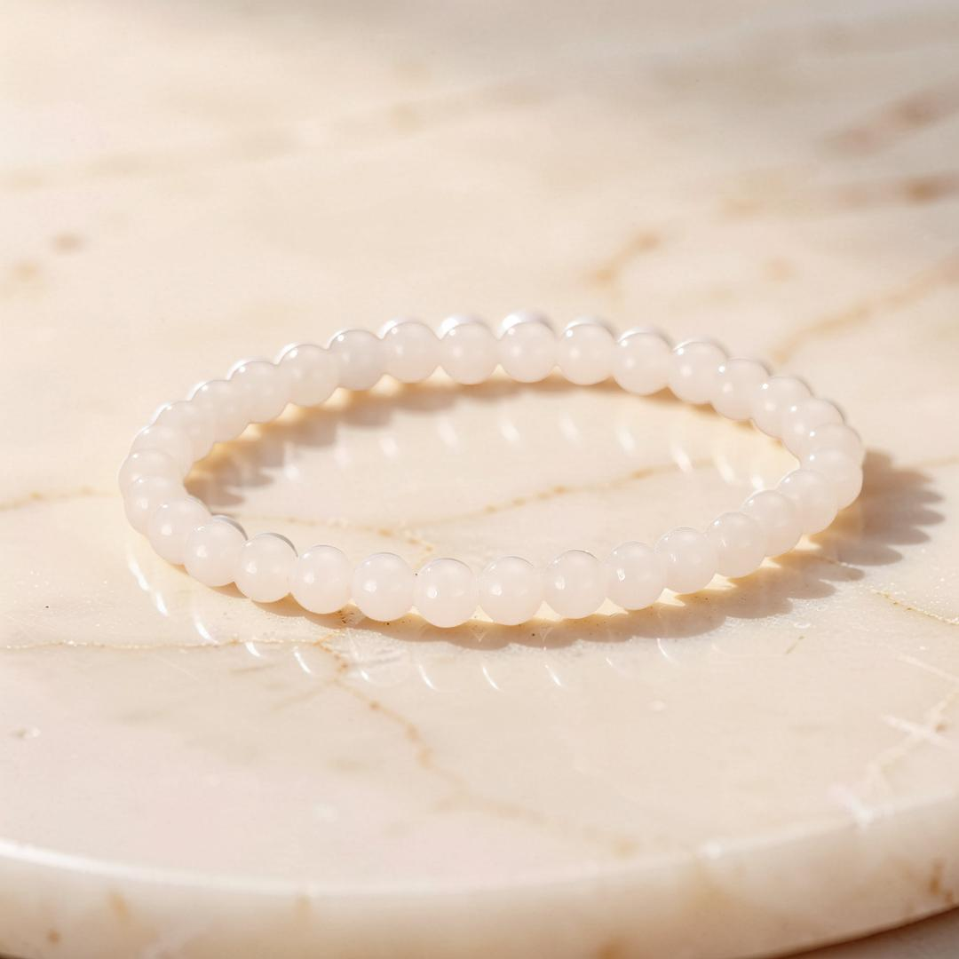 ATELIER-TIBET – Bracelet Jade Blanc – Harmonie Intemporelle