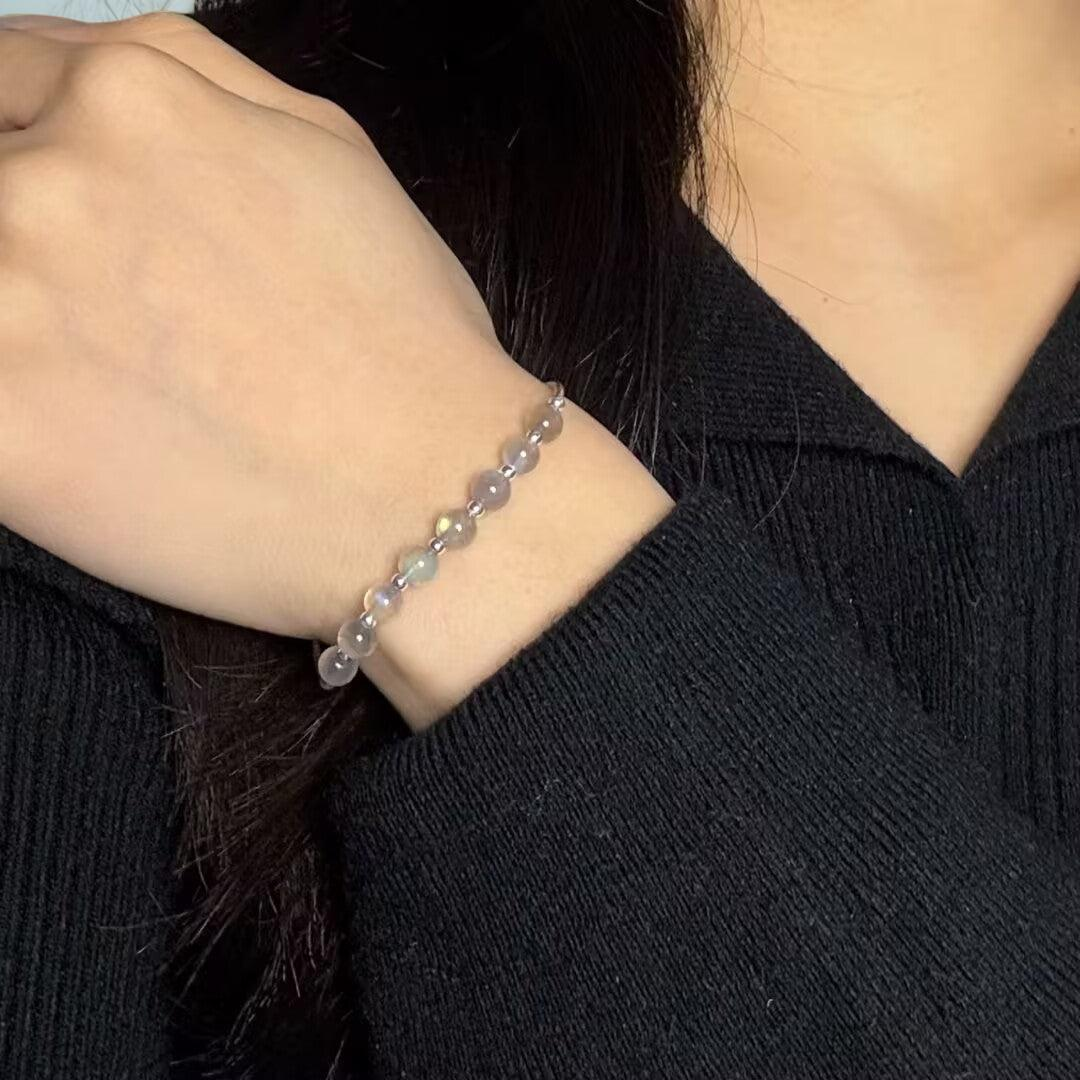 ATELIER-TIBET – Bracelet Pierre de Lune – Voile des Songes, Argent