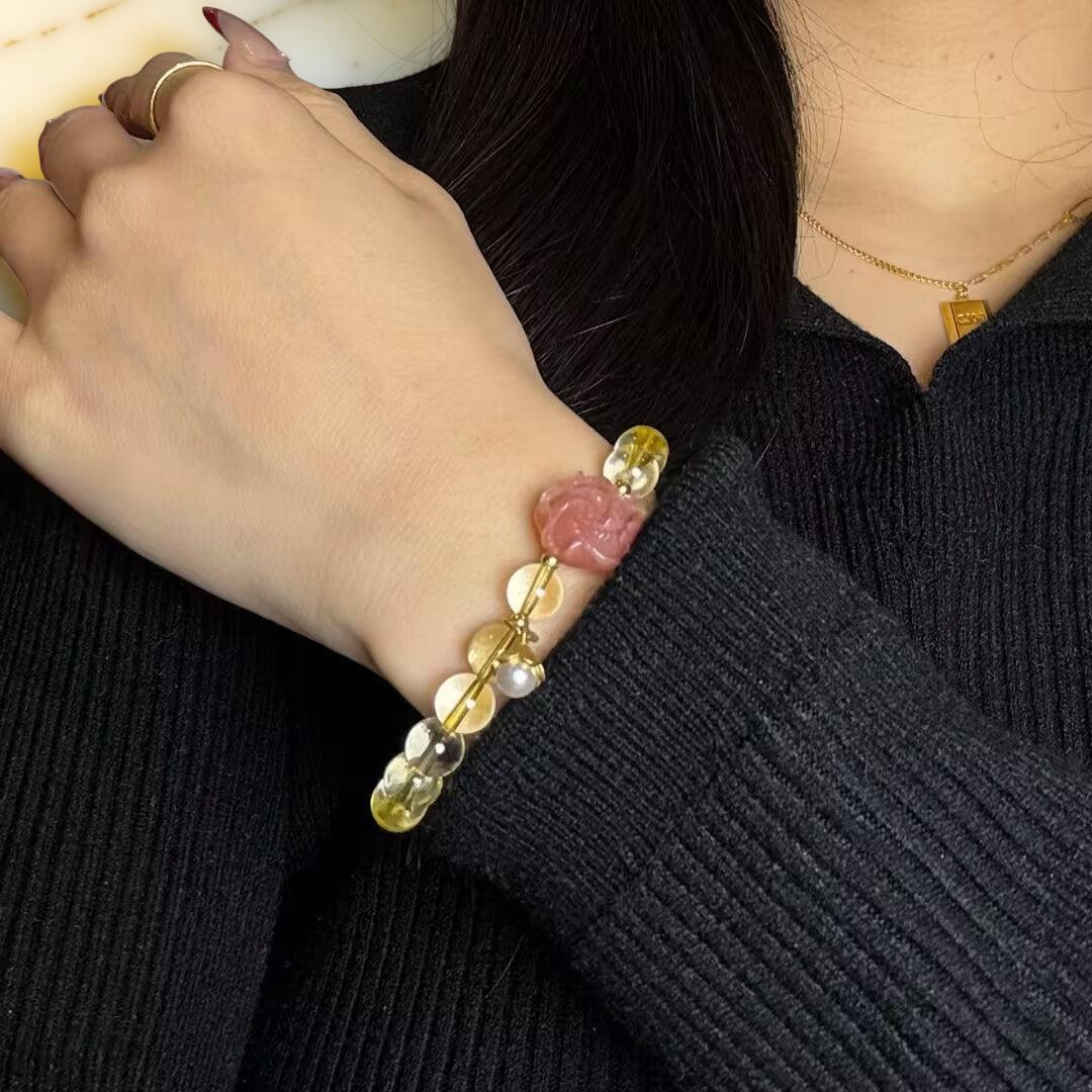 ATELIER-TIBET – Bracelet Citrine – Fleur d'Abondance