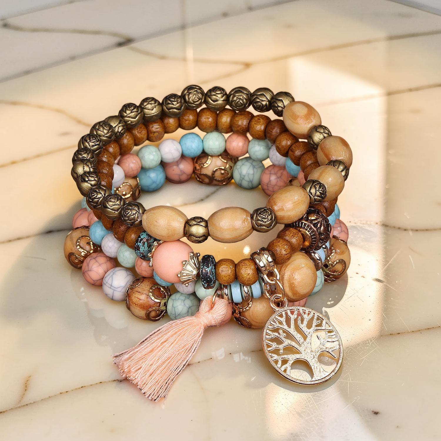 ATELIER-TIBET – Bracelet Arbre de Vie - Abondance, Bois