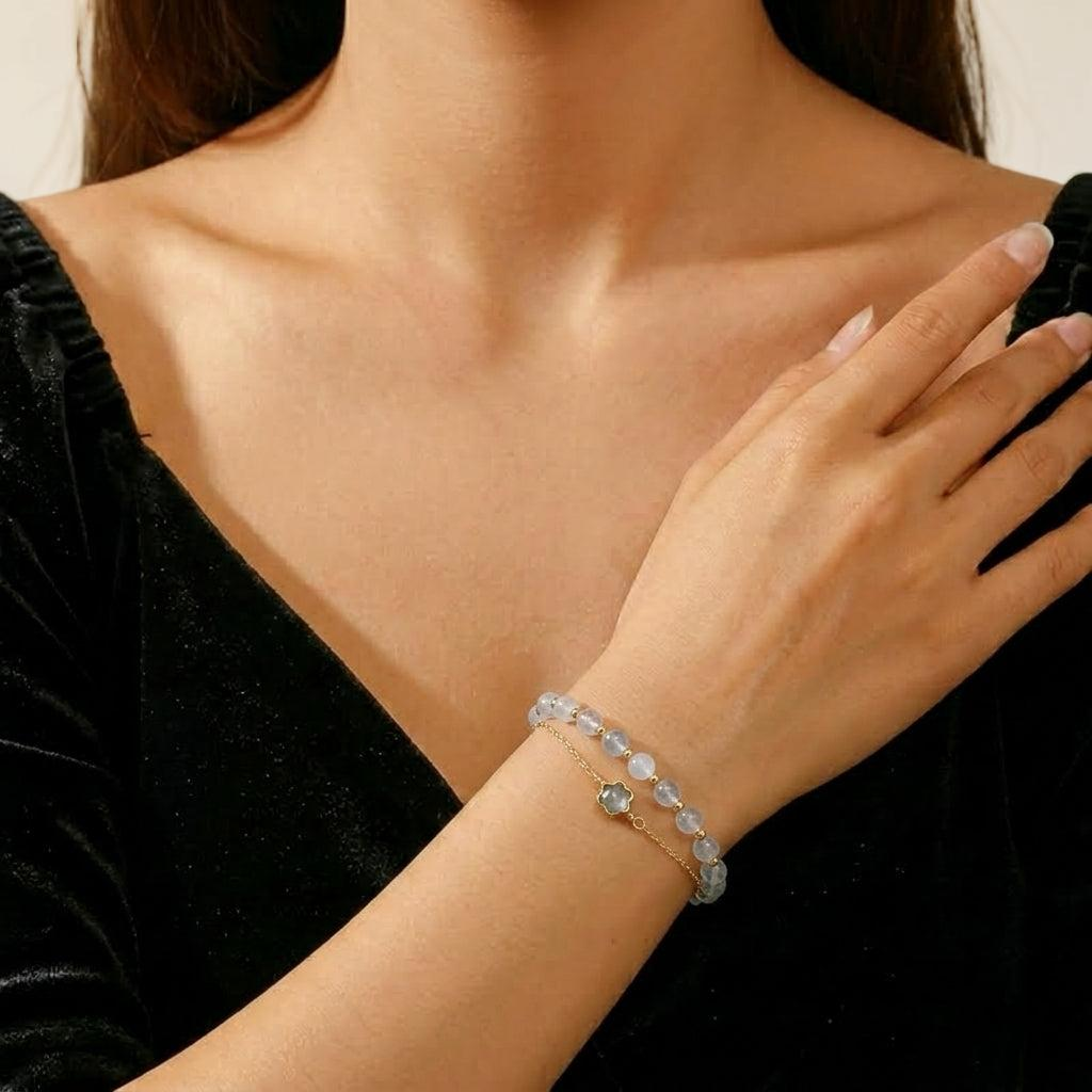 ATELIER-TIBET – Bracelet Aigue-Marine – Brillance Océane