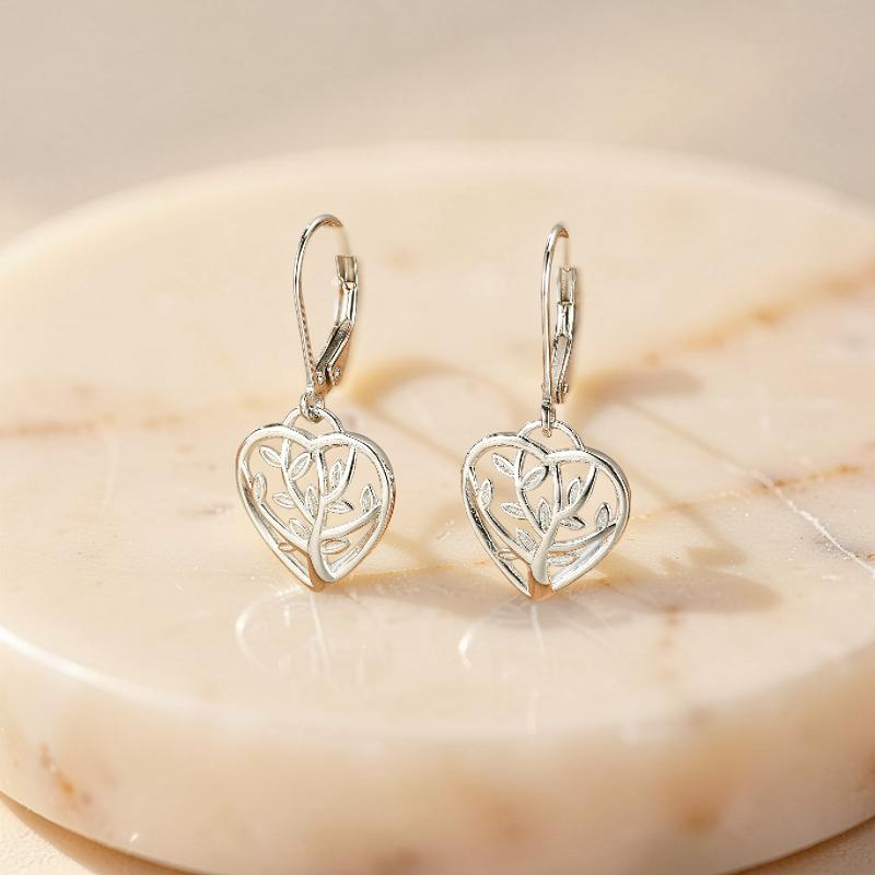 ATELIER-TIBET – Boucles d'oreilles – Arbre de Vie, Argent 925
