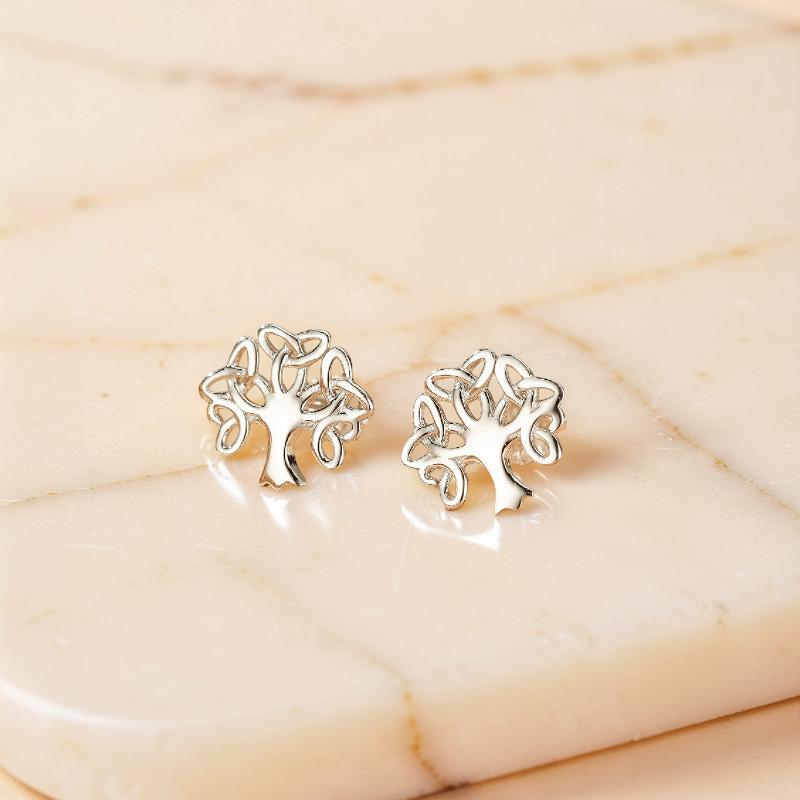 ATELIER-TIBET – Boucles d'oreilles – Racines Éternelles, Argent 925