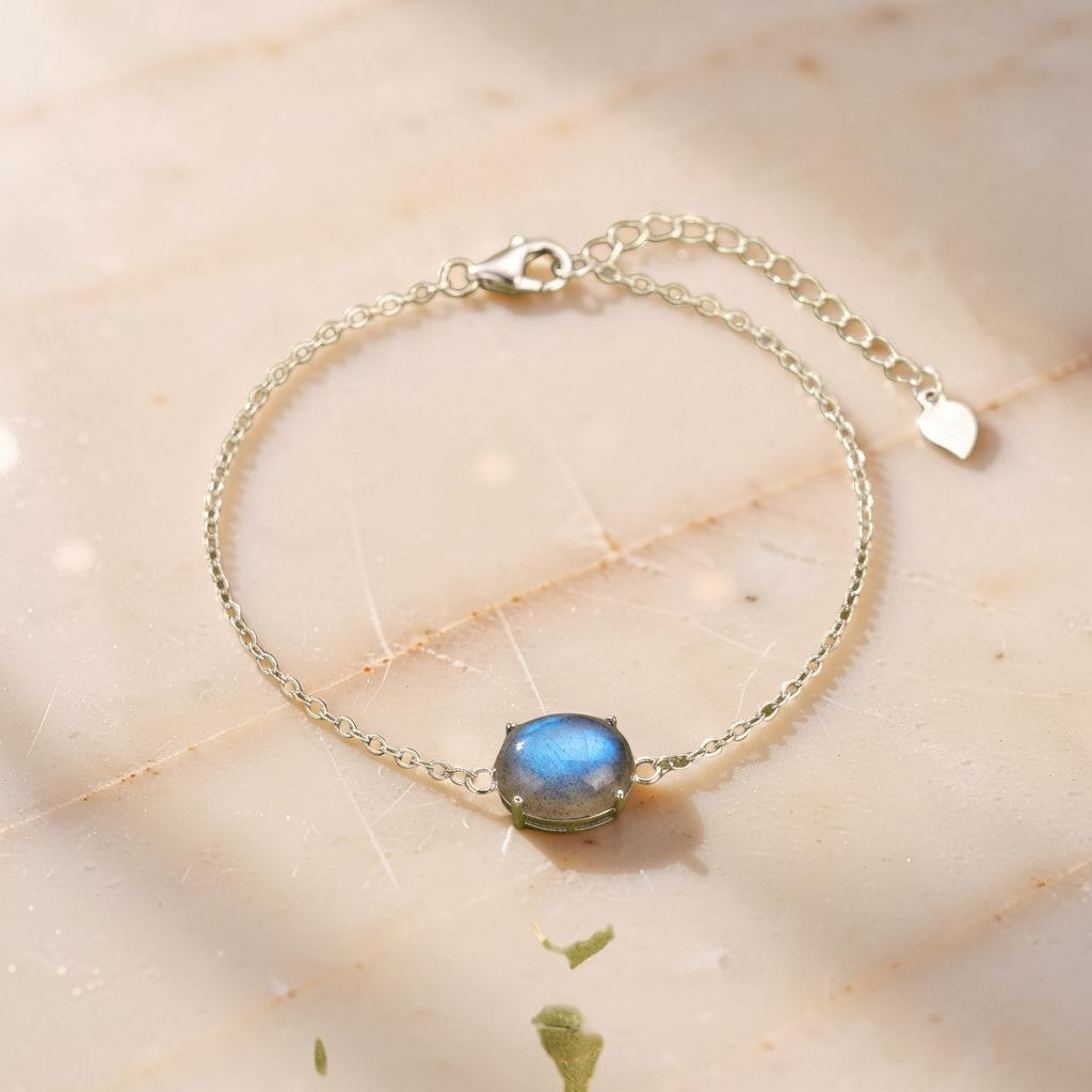 ATELIER-TIBET – Bracelet Labradorite – Bonheur Magique, Argent