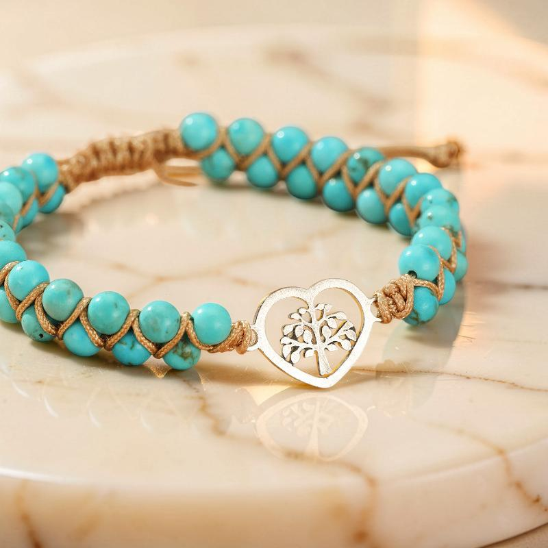 ATELIER-TIBET – Bracelet Turquoise Arbre de Vie – Océan de Vie