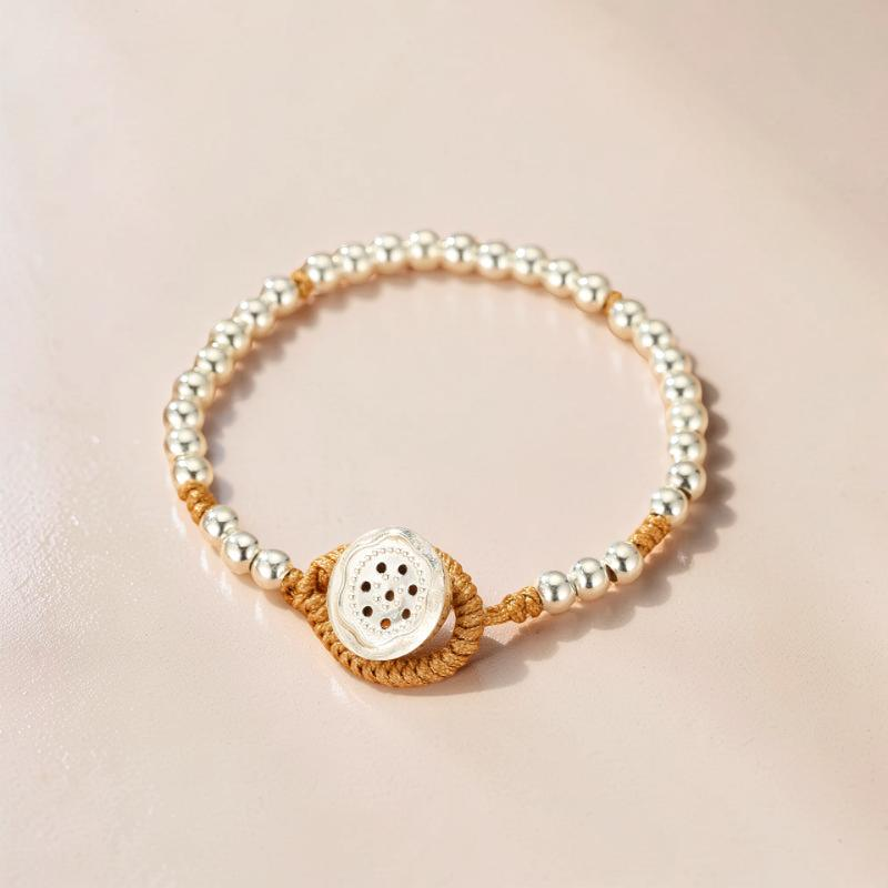 ATELIER-TIBET – Bracelet Enfant – Graine de Lotus, Argent