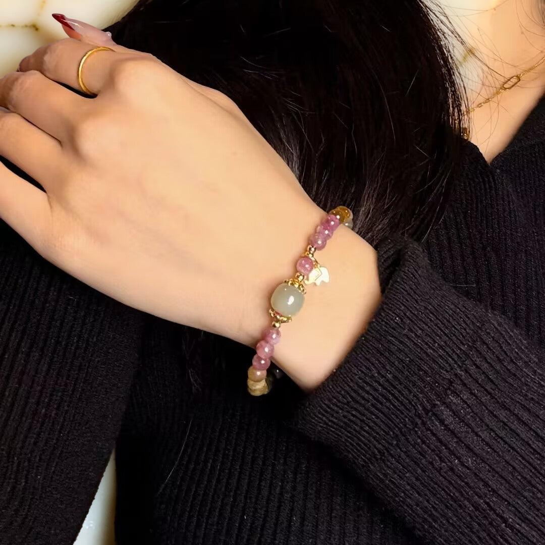 ATELIER-TIBET – Bracelet Tourmaline – Sagesse d'Éléphant