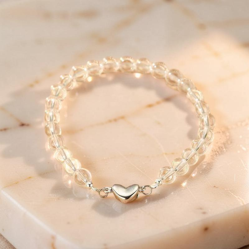 ATELIER-TIBET – Bracelet Cristal de Roche – Pureté du Cœur, Argent