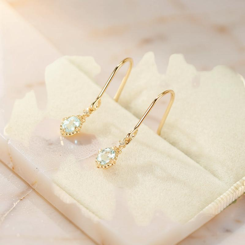 ATELIER-TIBET – Boucles d'Oreilles Topaze – Éclat d'Elysée, Argent Plaqué Or