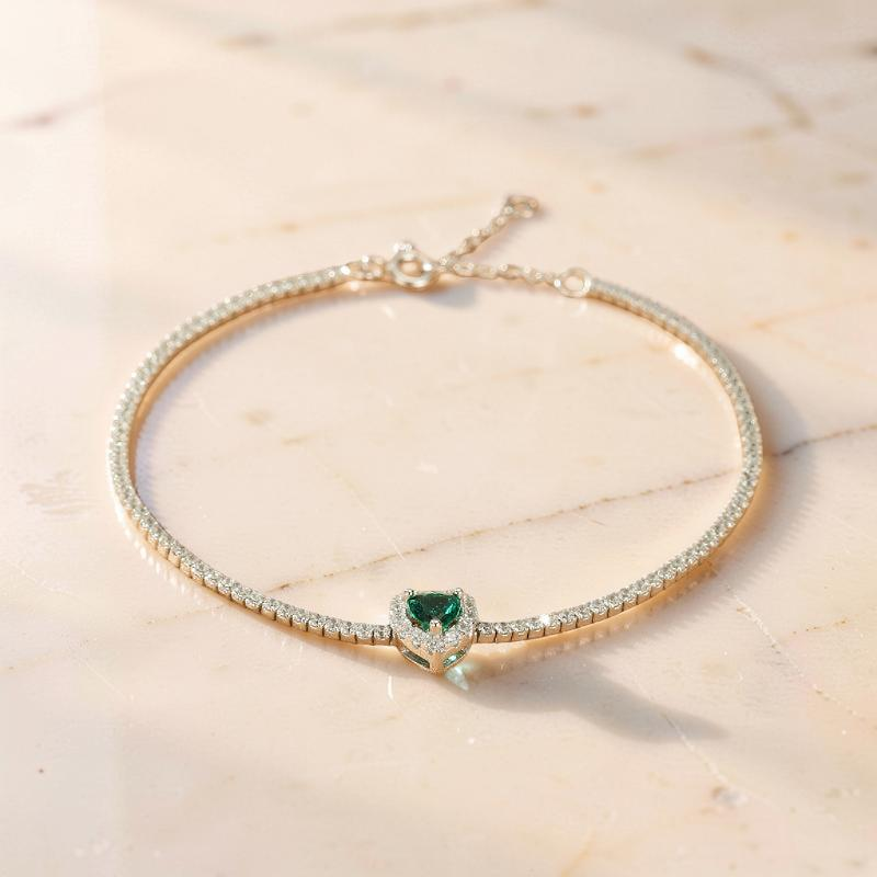ATELIER-TIBET – Bracelet Émeraude – Essence de Nature, Argent 925