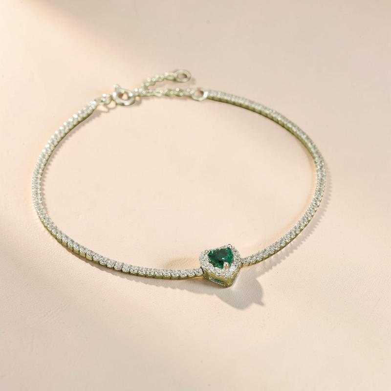 ATELIER-TIBET – Bracelet Émeraude – Essence de Nature, Argent 925