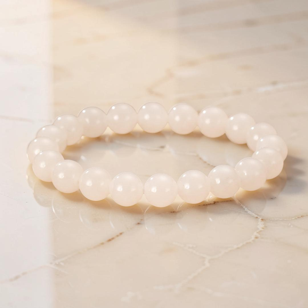 ATELIER-TIBET – Bracelet Jade Blanc – Harmonie Intemporelle