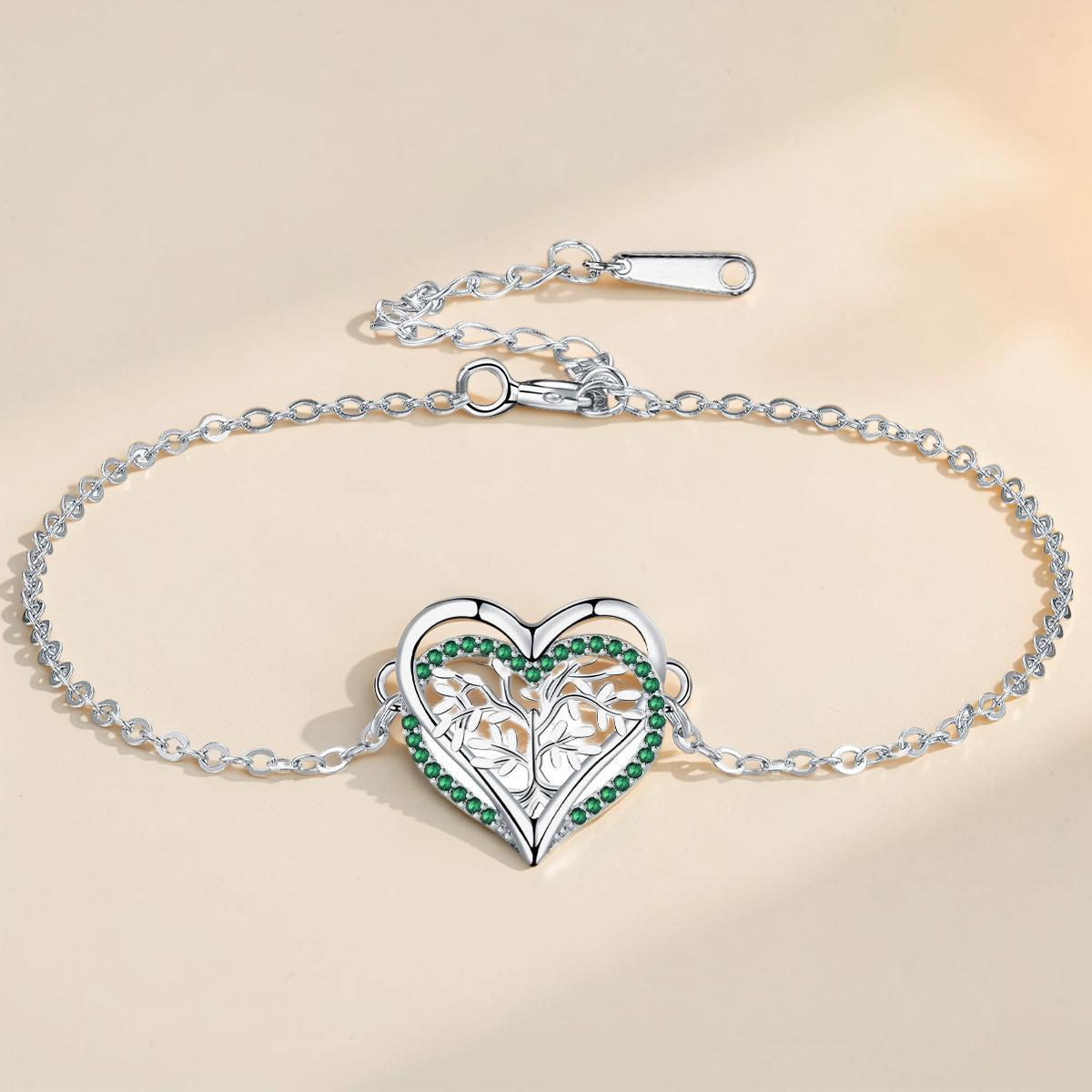 ATELIER-TIBET – Bracelet Arbre de Vie – Cœur Végétal, Argent