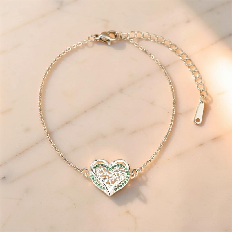 ATELIER-TIBET – Bracelet Arbre de Vie – Cœur Végétal, Argent
