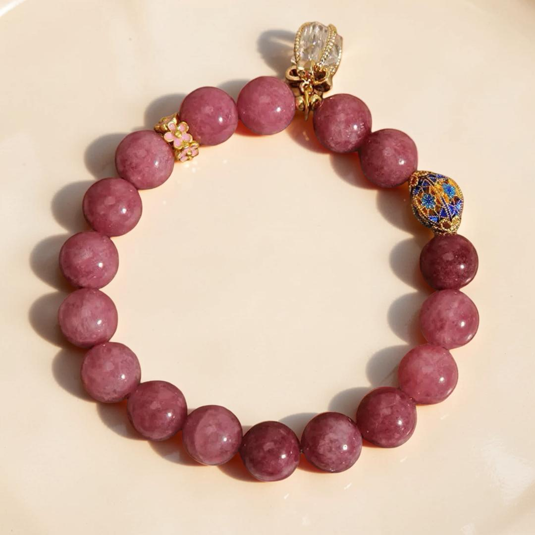 ATELIER-TIBET – Bracelet Tourmaline Rose et Cristal de Roche – Éveil du Cœur