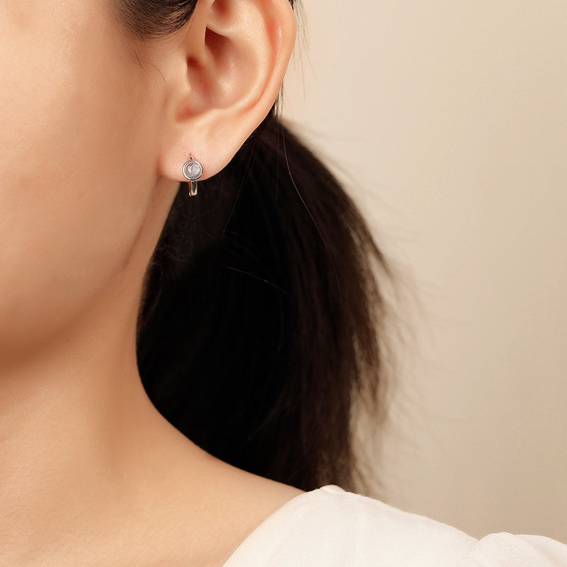 ATELIER-TIBET – Boucles d'oreilles Aigue marine – Lumière Marine, Argent