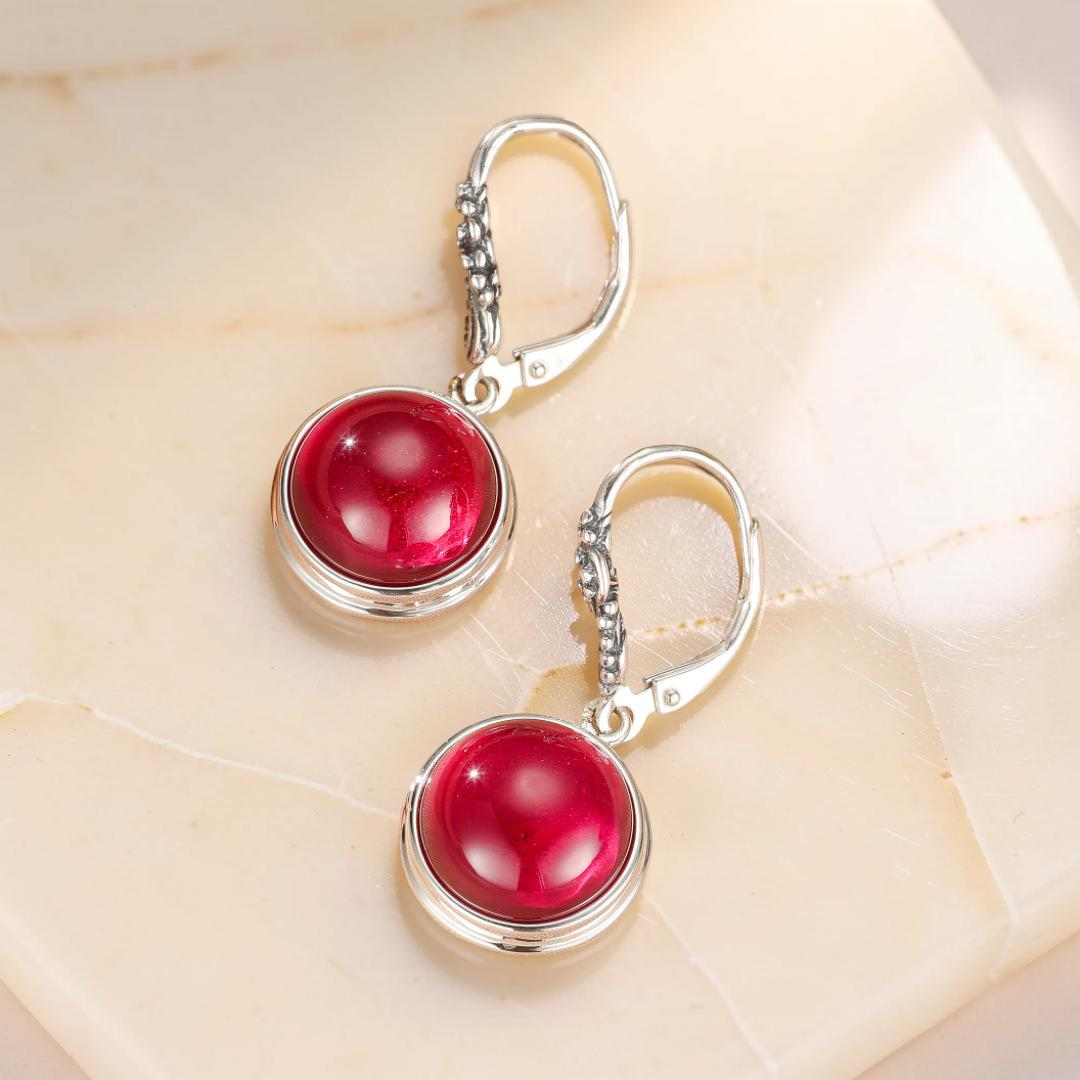 ATELIER-TIBET – Boucles d’Oreilles Cornaline – Lueur d’Énergie, Argent