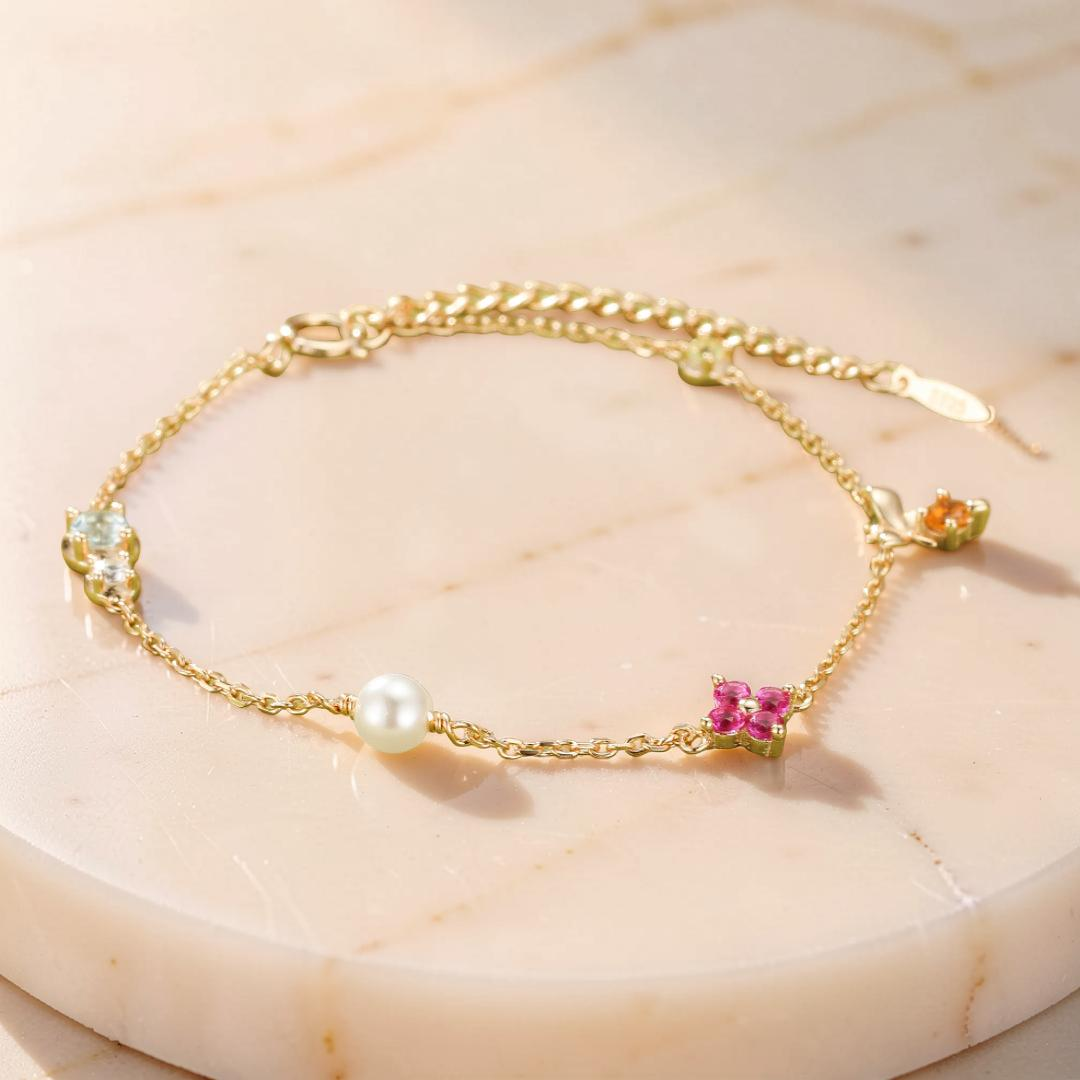 ATELIER-TIBET – Bracelet Cornaline – Jardin Enchanté, Argent